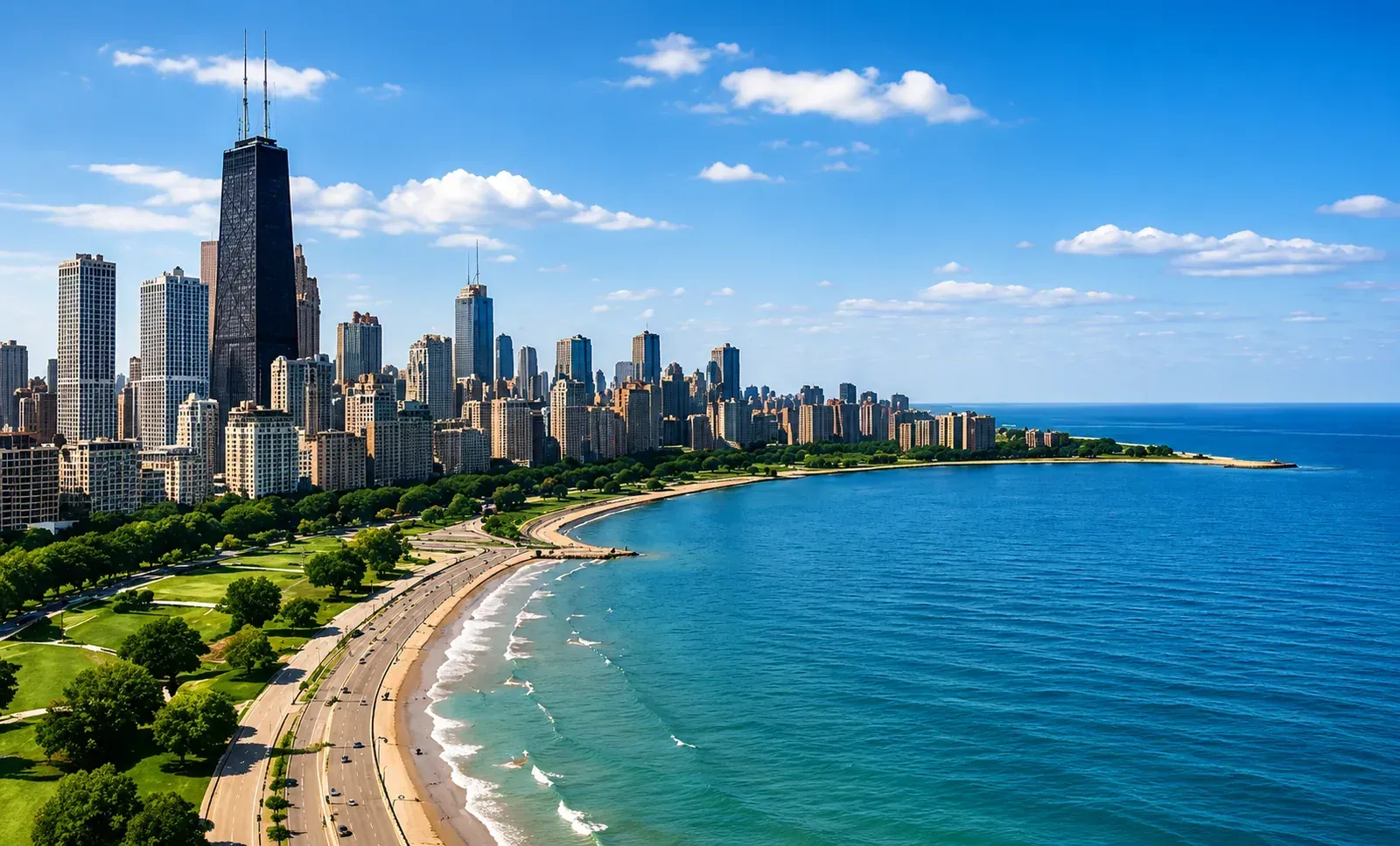 Chicago skyline representing the local community served by ZamZam Health